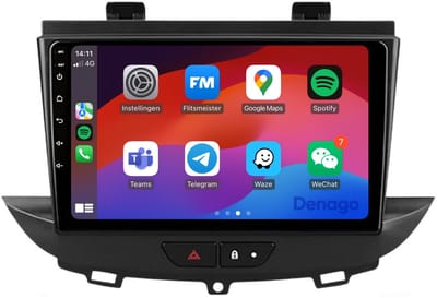 CarPlay autoradio geschikt voor Opel Grandland X | 2016 t/m 2020 | Android 13 | Draadloos Apple CarPlay & Android Auto | 9 inch scherm | 2GB + 32GB | QuadCore processor | Denago DNG-A329 | 2025 model | 2016 2017 2018 2019 2020 | Bluetooth & Wifi