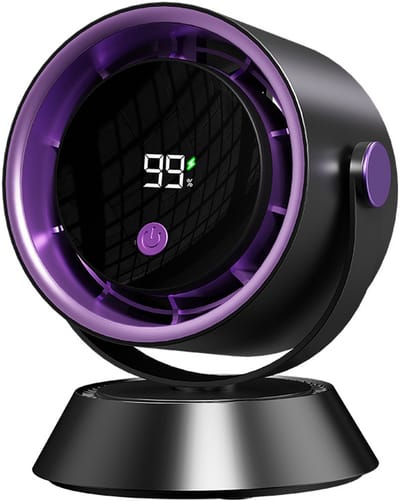 Ventilatoren-Luchtcirculatieventilator- Tafelventilator en Wandventilator 2-in-1 - 360° Draaibaar - Smart LED Display - Stil voor Slaapkamer en Camping