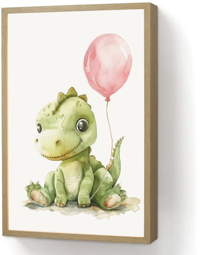 Nachtlampje 40x60 cm - Kinder lamp - Draak - Baby dier - Roze ballon - Tafellamp kinderkamer draadloos - Slaapkamer lampje - Bedlamp kinderen - Kinderlampje - Wandlamp babykamer - Nachtlampjes