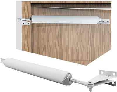 Dailygoods - Stormdeurdranger - Pneumatische Deur - Hoge duurzaamheid - Wit Aluminium - Deur - Sluitkracht - Geschikt voor Buitendeuren - Wit