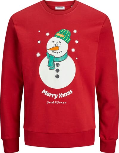 JACK & JONES JUNIOR JJXMAS JOLLY SWEAT CREW NECK JNR Jongens Trui - Maat 152