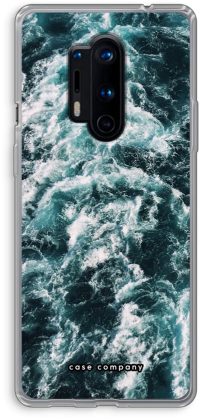 Case Company® - Hoesje geschikt voor OnePlus 8 Pro hoesje - Zee golf - Soft Cover Telefoonhoesje - Bescherming aan alle Kanten en Schermrand