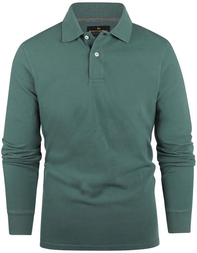 Steppin' Out Longsleeve Polo Piqué Klassiek Donkergroen - Maat 3XL - Heren