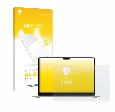 upscreen - Screenprotector voor Apple MacBook Air 15" M3 2024 / M2 2022 - Folie Beschermfolie Beschermglas matte