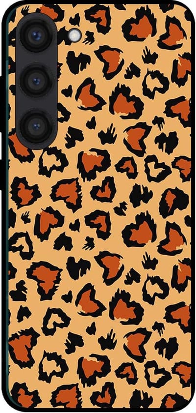 Smartphonica Telefoonhoesje voor Samsung Galaxy S23 Plus met tijgerprint - backcover met panterprint - Bruin geschikt voor Samsung Galaxy S23 Plus