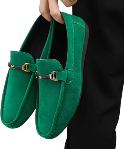 Bovista Loafers Heren - Met Hak - Herenschoenen - Instappers - Groen - Maat 38