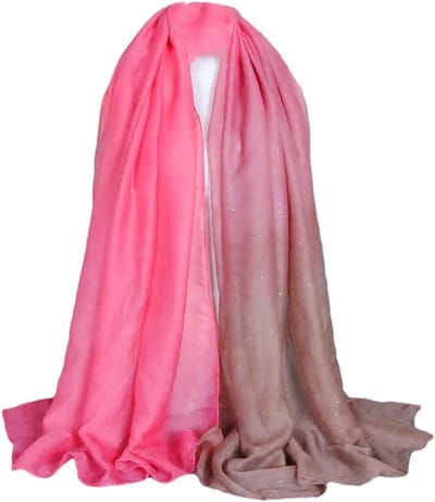 Dames Sjaal - Hoofddoek Sjaal - Feestelijke Gelegenheid - Glinsterend Effect - 180x90 cm - Gegradueerd