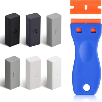wax-reparatieset, laminaatreparatie, harde wax voor hout, tegels, parket, laminaat, vinyl, meubelreparatie, waxset voor krassen, schade, gaten, repareren, werkblad, 6 verschillende kleuren