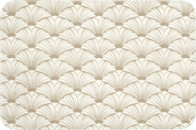 Badmat 90x60 cm - Antislip - Klassiek - Art - Beige - Badmatten voor badkamer - Badkamermat - Douchemat - Badkamer mat