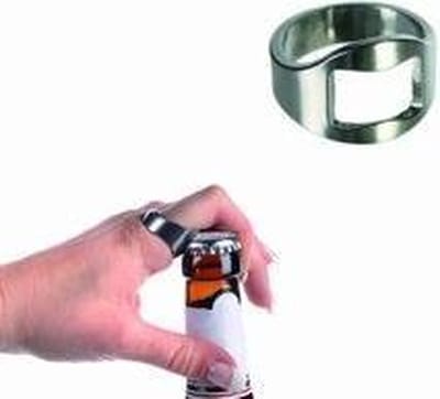 Metalen Ring met Flessenopener – Originele Bieropener Ring – Stoere Gadget voor Feestjes en BBQ’s