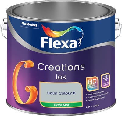 Flexa - Creations Lak Extra Mat - Calm Colour 8 - Mengverf - 2,5 L
