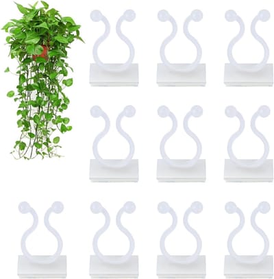 Pack van 100 Zelfklevende Plant Clips voor Klimplanten, Wandmontage en Bevestiging van Planten, Wit