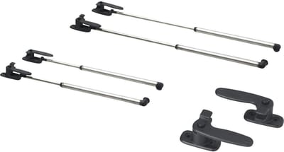 Raam Expander Set - Caravan Venster - Camper Uitbreiding - Snelle Montage - 324 mm Lengte - Zilver Zwart