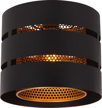 Lucide ROSAS - Plafonnière (Plafondlamp) - Ø 26 cm - 1xE27 - Zwart