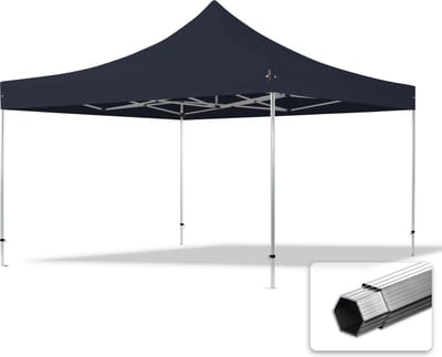 4x4 m Easy Up partytent Vouwpaviljoen PVC brandvertragend, PROFESSIONAL alu 40mm, zwart