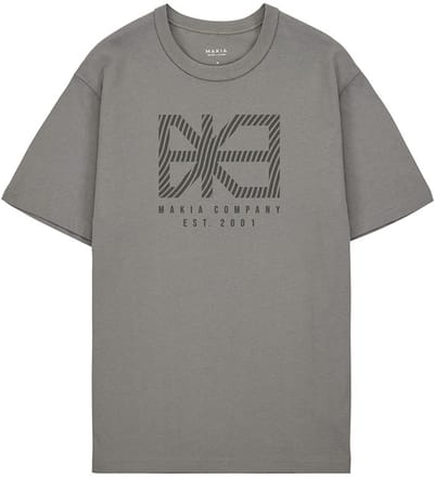 Makia Flag T-shirt Met Korte Mouwen Grijs M Man