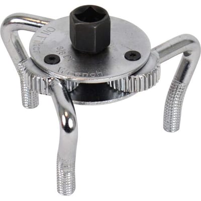 Carpoint Oliefiltersleutel 3-Potig – 65-110 mm – Voor 3/8" Ratel – 21 mm Dopsleutel – Staal – Universeel