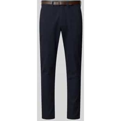 Slim fit stoffen broek met afneembare riem Model 'Marco'