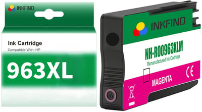 INKFIND 963XL Magenta Inktcartridge compatibel met HP963 HP963XL HP 963 HP 963XL 3JA28AE voor HP OfficeJet Pro 9010, 9014, 9012, 9020, 9025, 9015, 9016, 9019, 9022, 9018 Hoge Capaciteit - 1-pack Magenta