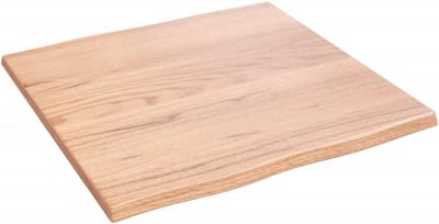 Massief Houten Tafelblad Eiken Werkblad Lichtbruin 60x60 cm