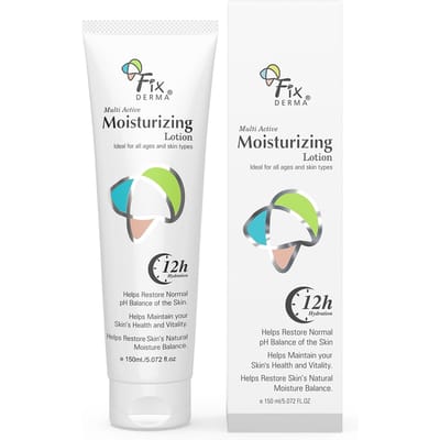 Fixderma Hydraterende lotion, Dagelijkse vochtinbrenger voor Droge huid, Body & gezichtscrème, Biedt hydratatie & kalmte, Niet-comedogeen & niet-vet - 1 white