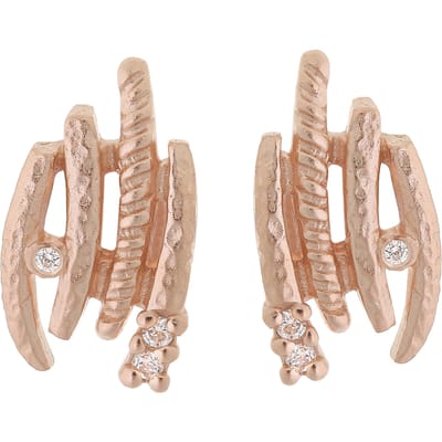 Orphelia Dames 925 Sterling Zilveren Stud Oorbellen - Roze ZO-6022/1