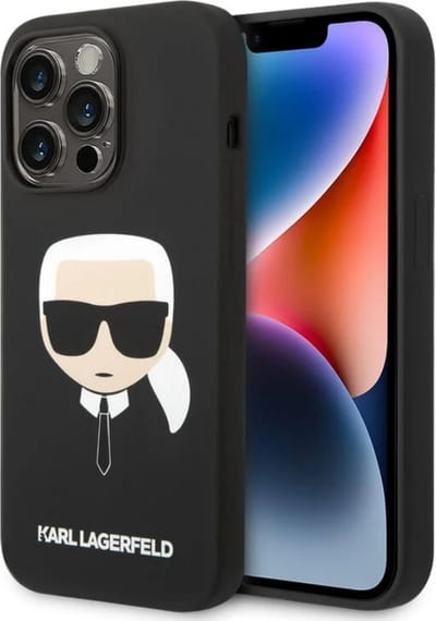 Karl Lagerfeld iPhone 14 Pro Max Hoesje – Hardcase Backcover – MagSafe Compatible – Karl’s Head – Zwart
