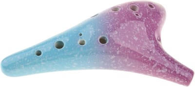 Keramische Ocarina - 12 Gaten Fluit - Muziek Leren Spelen - Handgemaakt Instrument - 1 Stuk - Multicolor