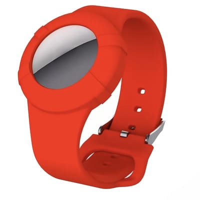 Consumerce® Siliconen Armband Geschikt voor AirTag - Rood - Kind Polsband – Kids GPS Horloge – Peuter – Tracker – Ouderen – Kinderhorloge – Kinderen – Volgsysteem – Trackers Armbanden