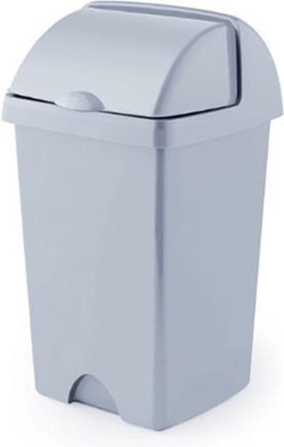 Afvalbak 'Nox' - 100% Gerecycled - Roll Top Prullenbak - 25 liter - Licht Grijs