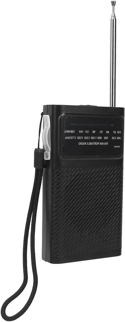Draagbare Radio - Pocket Radio - Muziek Luisteren - Duidelijke Ontvangst - 13 x 8 x 4 cm - Zwart