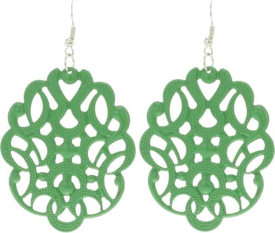 Behave - Oorhangers Dames - Groen - Barrokmotief