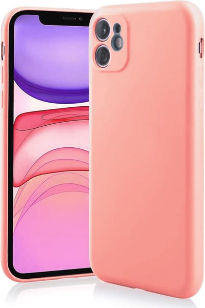 ShieldCase Siliconen hoesje met camera bescherming geschikt voor Apple iPhone 11 - roze - Flexibele en Schokbestendige Case - Krasbestendige Silicone Cover - Luxe Silicone Accessoire - Zacht en Stijlvol Telefoonhoesje