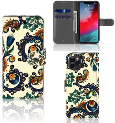 Book Case voor Wallet Case Apple iPhone 11 Pro Barok Flower