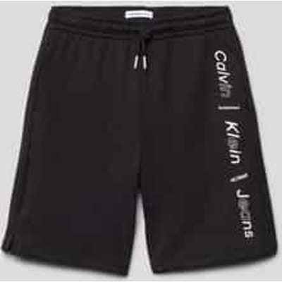 Relaxed fit bermuda met labelprint, model 'MAXI'