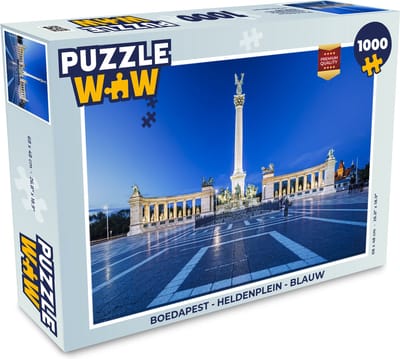Puzzel Boedapest - Heldenplein - Blauw - Legpuzzel - Puzzel 1000 stukjes volwassenen