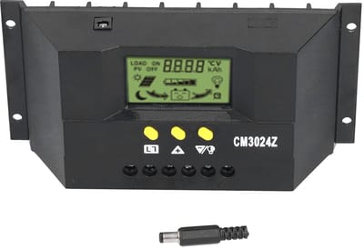 Dailygoody - CM3024Z Solar Laadregelaar - Intelligente Regulator - 12V 24V - LCD-scherm - Zonnepaneel - 30A - Voor efficiënt energiebeheer