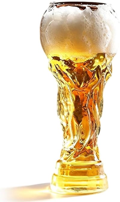 JeiibrZui Weizenbierglas Wereldkampioenschap - 450 ML - 1 Stuks - Groen Voetbal Bierglas Voor Feesten