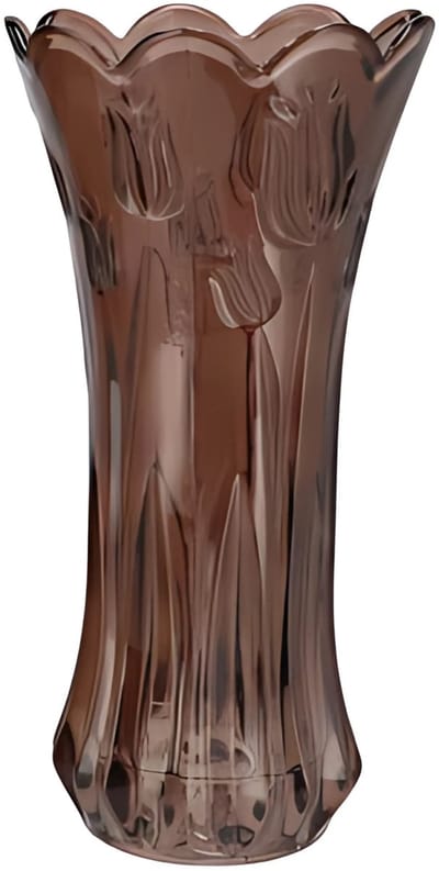 DK Design Bloemenvaas Delight - boeket vaas - glas - donkerbruin - 11 x 20 cm
