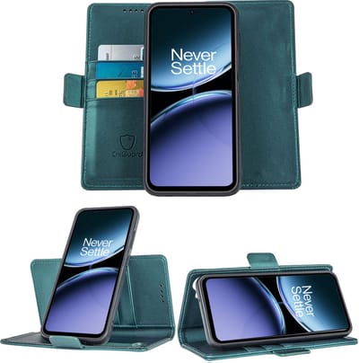 Geschikt voor OnePlus Nord 4 - Book Case Hoesje - Uitneembaar Hoesje - Magnetische Sluiting - Portemonnee Turqoise