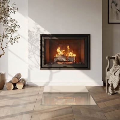 Coloray Vloerplaat Houtkachel - Vloerplaat voor Houtkachel - 60 cm x 60 cm - Vloerplaat Open Haard - Geel Vloerplaat Kachel - Onderplaat - Plaat voor Onder Kachel - Kachel Vloerplaat - Onderplaat Voor Houtkachel