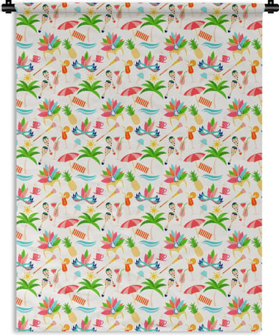 Wandkleed - Wanddoek - Patroon - Brazilië - Carnaval - 150x200 cm - Wandtapijt