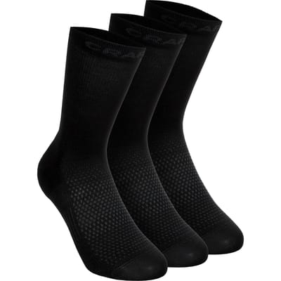 Craft Active High 3 Paar Sportsokken - Zwart | Maat: 34/36