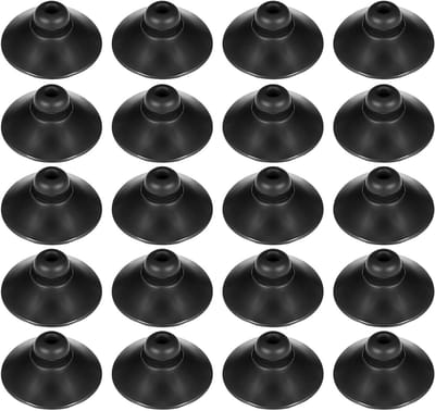 Aquarium Zuignappen - Bevestigingsclips - Aquarium Organisatie - Duurzaam Flexibel Rubber - 20 stuks 28 mm - Zwart
