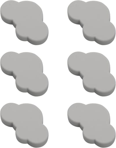 Cloudvormige Ladeknoppen - 6 Stuks Rubber Knoppen voor Meubels, Kastgrepen en Speelgoedopbergdozen voor Kinderen