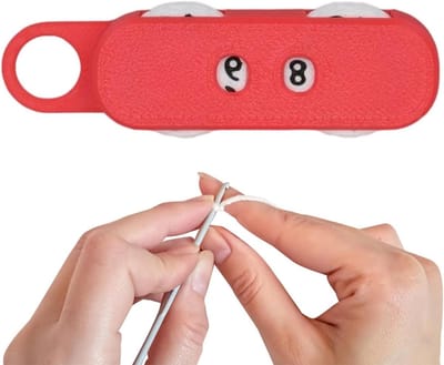 Steekteller - Breiteller Haaknaald - Handwerk Bijhouden - Slijtvaste Constructie - 7 x 2.2 cm - Rood