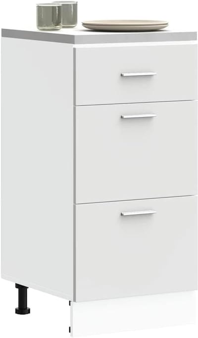 Keukenonderkast - Keukenmeubel Kast - Keuken Organiseren - Verstelbare Poten - 40 x 46 x 815 cm - Wit