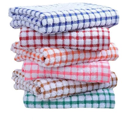 Dailygoods - Set van 6 Geruite Keukendoeken - Sterke Waterabsorptie - Zachte Textuur - Veelkleurig - Duurzaam Ontwerp - Geschikt voor Thuisgebruik - 2...