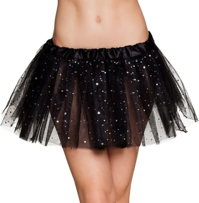 Boland - Tutu Twinkle zwart (M/L) - Volwassenen - Fee - 80's & 90's - Disco- Glitter and Glamour- Feeën, Elfje