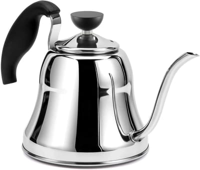 Theepot voor Inductie - Koffieketel Waterketel - Precisie Schenken - Gooseneck Tuit - 0.8 Liter - Zilver